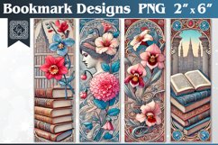 Art Nouveau Printable Bookmark 4 PNG Product Image 1