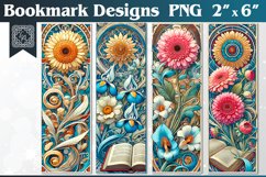 Art Nouveau Printable Bookmark 4 PNG Product Image 1
