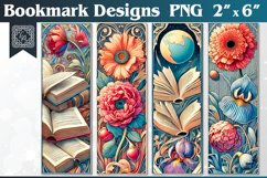 Art Nouveau Printable Bookmark 4 PNG Product Image 1