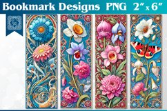 Art Nouveau Printable Bookmark 4 PNG Product Image 1