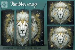 White Lion 4 Tumbler Sublimation, 20 oz Tumbler Wrap Product Image 6
