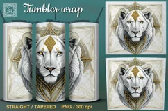 White Lion 4 Tumbler Sublimation, 20 oz Tumbler Wrap Product Image 4