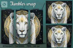 White Lion 4 Tumbler Sublimation, 20 oz Tumbler Wrap Product Image 7