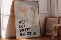 Spaghetti Wall Art - Retro Kitchen Poster - Food Lover Art Product Image 2