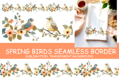 Seamless Spring Easter border PNG Product Image 1