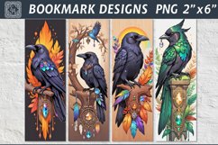 Raven Printable Bookmark 4 PNG Product Image 1