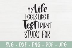 Sarcastic SVG | My Life Feels Like A Test I Didn't Study For Product Image 2