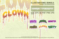 Grunge horror lettering death zombie monster clown party Product Image 1