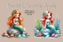Beautiful Mermaids PNG Cliparts Product Image 1
