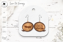 Layered Speech Bubble Earrings | Sarcastic Laser Earrings Product Image 1