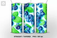 5 Blueberry Tumbler Sublimations , 20 oz Tumbler Wraps Product Image 2