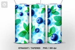 5 Blueberry Tumbler Sublimations , 20 oz Tumbler Wraps Product Image 3