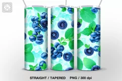 5 Blueberry Tumbler Sublimations , 20 oz Tumbler Wraps Product Image 4