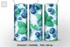 5 Blueberry Tumbler Sublimations , 20 oz Tumbler Wraps Product Image 5