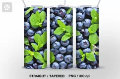 5 Blueberry Tumbler Sublimations , 20 oz Tumbler Wraps Product Image 6