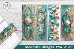 Summer Ocean. Printable Bookmark 4 PNG Product Image 1