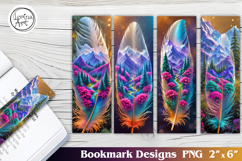 Summer Feather Printable Bookmark 4 PNG Product Image 1