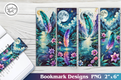Summer Feather Printable Bookmark 4 PNG Product Image 1