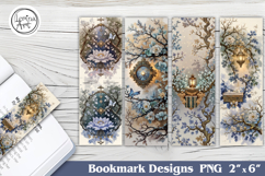 Butterfly &amp; Lantern Printable Bookmark 4 PNG Product Image 1