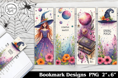 Halloween Witch Printable Bookmark 4 PNG Product Image 1