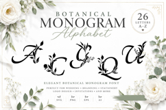 Elegant Botanical Monogram Alphabet Bundle Product Image 1