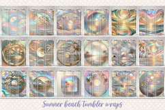 Palm tree summer beach tumbler 20oz wrap sublimation bundle Product Image 5