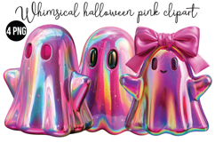 Whimsical Halloween pink Png Clipart Product Image 1