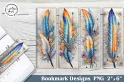 Feather Printable Bookmark 4 PNG Product Image 1