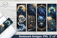 Raven Printable Bookmark 4 PNG Product Image 1
