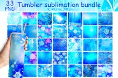 Christmas blue tumbler bundle| Winter Tumbler Sublimation Product Image 1