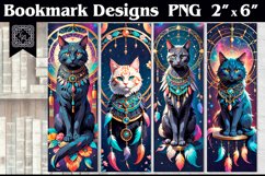 Magic Cat Printable Bookmark 4 PNG Product Image 1