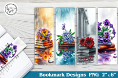 Spring Flower Printable Bookmark 4 PNG Product Image 1