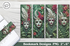 Mardi Gras Printable Bookmark 4 PNG / Mask Product Image 1