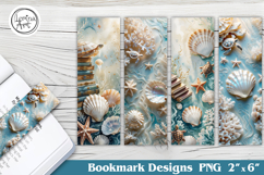 Summer Ocean Printable Bookmark 4 PNG Product Image 1