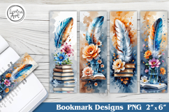 Summer Feather Printable Bookmark 4 PNG Product Image 1