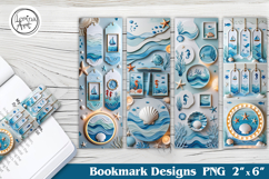 Summer Ocean Printable Bookmark 4 PNG Product Image 1