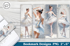 Ballerina Printable Bookmark 4 PNG Product Image 1