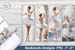 Ballerina Printable Bookmark 4 PNG Product Image 1