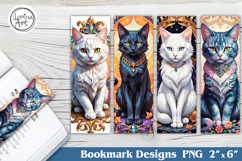Cat Printable Bookmark 4 PNG Product Image 1