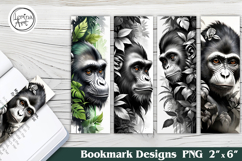 Monkey Printable Bookmark 4 PNG Product Image 1