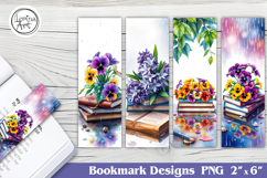 Spring Flower Printable Bookmark 4 PNG Product Image 1