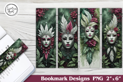 Mardi Gras Printable Bookmark 4 PNG / Mask Product Image 1