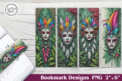 Mardi Gras Printable Bookmark 4 PNG / Mask Product Image 1