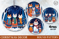 Christmas Decor | Boho Cat | PNG Sublimation Product Image 1