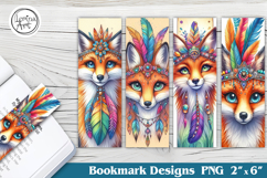 Boho Fox Printable Bookmark 4 PNG Product Image 1