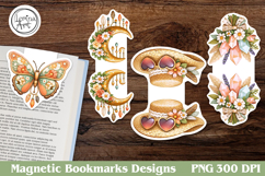 Boho Summer Magnetic Bookmarks 4 PNG Product Image 1