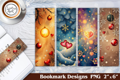 Christmas Snowflake Printable Bookmark 4 PNG Product Image 1