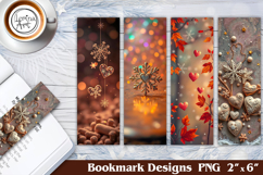 Christmas Snowflake Printable Bookmark 4 PNG Product Image 1
