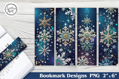 Christmas Snowflake Printable Bookmark 4 PNG Product Image 1