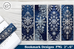 Christmas Snowflake Printable Bookmark 4 PNG Product Image 1